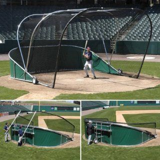Big Bubba Collapsable Pro Batting Cage (Dark Green) : Baseball Batting Cages : Sports & Outdoors