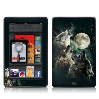 Kindle Fire Skin Kit/Decal   Three Wolf Moon   Antonia Neshev (will not fit HD or HDX models): Kindle Store