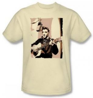 Elvis Presley Studio Creme Adult Shirt ELV455 AT Fashion T Shirts Clothing