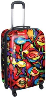 International Traveller Painted Fish 24" Spinner Luggage: Clothing