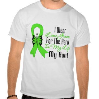 Lymphoma Cancer Ribbon My Hero My Aunt T shirts