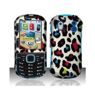 Silver Colorful Leopard Hard Cover Case for Samsung Intensity II 2 SCH U460: Cell Phones & Accessories
