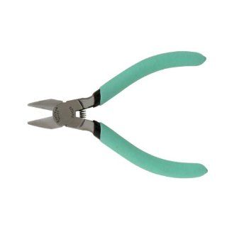 Xcelite S475NJSV Tapered Head Diagonal Cutter, Flush Jaw, 5" Length, 3/4" Jaw Length, Green Cushion Grip Handle: Wire Cutters: Industrial & Scientific