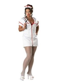 Sexy Plus Size Nurse Costume Nurse Uniform With Nurses Hat High Quality Sizes: X Large: Clothing