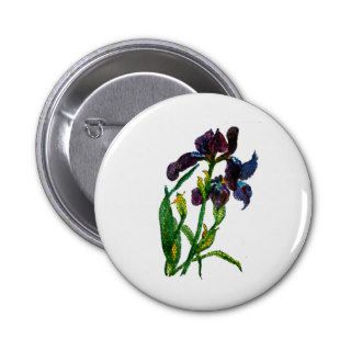 Stained Glass Iris Pin