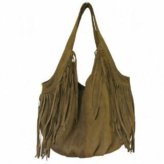 JJ Winters #375 Women Suede Fringe Bucket Tote Handbag Shoulder Bag Coffee by MaxSale: Computers & Accessories