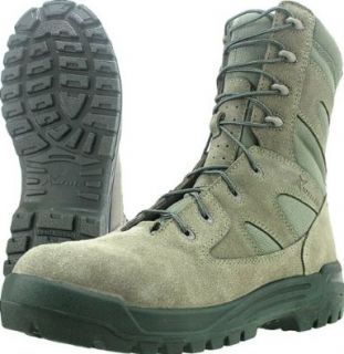 Wellco Footwear S479 7.5W 7.5 Wide Mens Signature Composite Toe Side Zip Combat Boots   Sage Green: Shoes