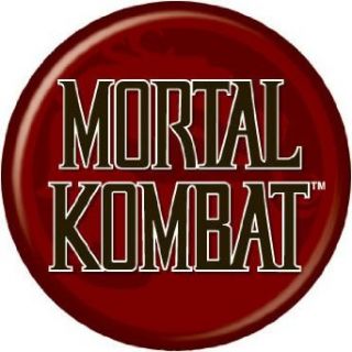Mortal Kombat   Logo Fire   Pinback Button 1.25" Bae 75: Clothing