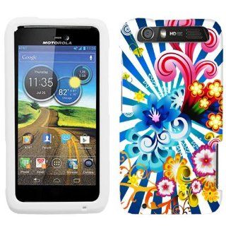 Motorola Atrix HD Neon Floral on White Hard Case Phone Cover: Cell Phones & Accessories