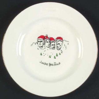 Merry Masterpieces American Collection Christmas Dinner Plates Set of 4: Kitchen & Dining