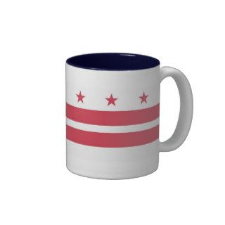 Washington DC  Map and Flag Coffee Mugs