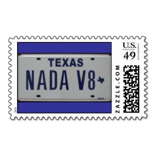 Nada V8 License Plate Postage Stamps