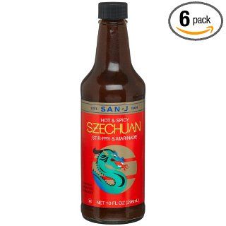 San J Szechuan Sauce, 10 Ounce Bottles (Pack of 6) : Stir Fry Sauces : Grocery & Gourmet Food