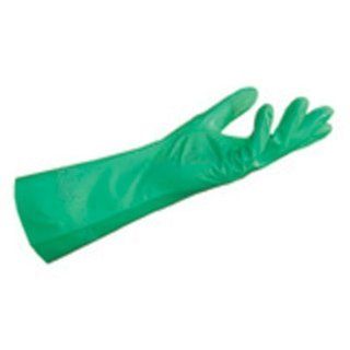MAPA Stansolv A 487 Nitrile Lightweight Glove, Chemical Resistant, 0.012" Thickness, 12 1/2" Length, Size 11, Green (Bag of 12 Pairs): Industrial & Scientific