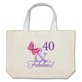 40 And Fabulous Birthday Canvas Bags