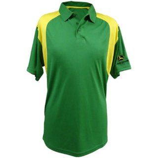 John Deere Poly Performance Green Polo   13590029GR   Home And Garden Products