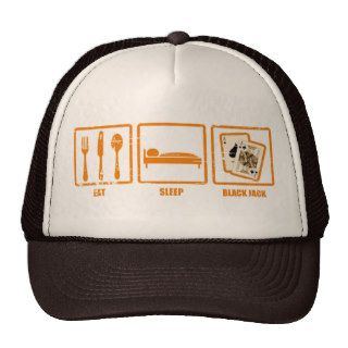 Eat Sleep Blackjack Trucker Hats