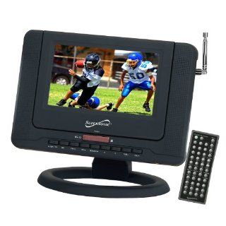 Supersonic SC 491 7 Portable TV With DVD Player, ATSC Tuner, USB, SD Card Reader & Rechargeable Battery: Electronics