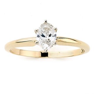 DFAC by Neda Behnam 14k Yellow Gold 1/2ct TDW Oval cut Diamond Ring (H I, SI1 SI2) Diamonds for a Cure One of a Kind Rings
