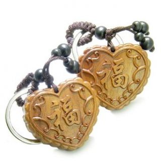 Love Couple Best Friend Set Amulets Lucky Hearts Feng Shui Love Powers Keychains Jewelry