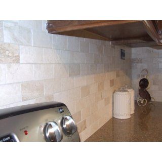 Romano 2X4 Filled and Honed Travertine Brick Mosaic Tile   Marble Tiles  