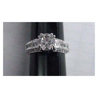 R.S. Covenant 479 Round Cut CZ Silver Ring Size 6 : Window Treatment Clip Rings : Everything Else
