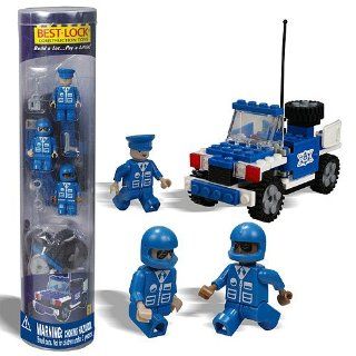 Best Lock Construction Tube Figures   Police Car: Toys & Games