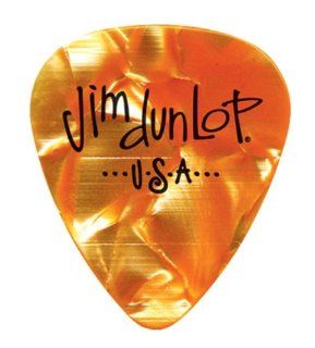 Dunlop 483R08MD Orange Pearloid Classic Celluloid Medium Guitar Picks, 72 Pack: Musical Instruments