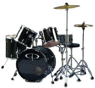 GP Percussion "Performer" 5 Piece Full Size Drum Set: Musical Instruments