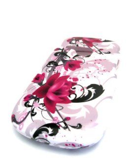 Lg 501c Lotus Pink Painting Flower Gloss Smooth Design Case Cover Skin Protector TracFone Straight Talk Lg501c: Cell Phones & Accessories