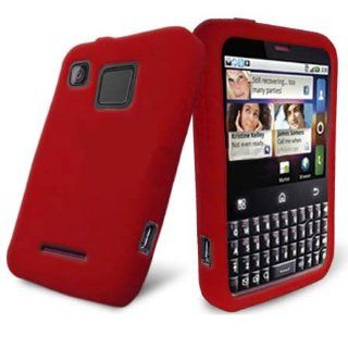 Motorola MB502 Charm Soft Skin Case Solid Red Skin T Mobile: Cell Phones & Accessories