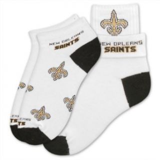 New Orleans Saints Women's Socks, White, Medium 502 528 (2 pack) : Sports Fan Socks : Clothing