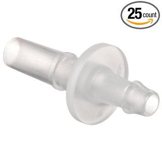 Value Plastics MLRL013 6 Male Luer to 500 Series Barb, 1/8" (3.2 mm) ID Tubing (May be used with separate rotating lock ring; FSLLR), Natural Polypropylene (25 Pack) Luer To Barbed Tube Fittings