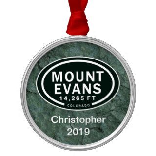 Personalized Mount Evans CO Mountain Ornament