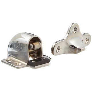 Rockwood 491.26 Brass Floor Mount Automatic Door Holder with Stop, Polished Chrome Plated Finish, 1/2" or Less Door to Floor Clearance, Includes Fasteners for Use with Solid Wood Doors and Wood Floors Industrial Hardware