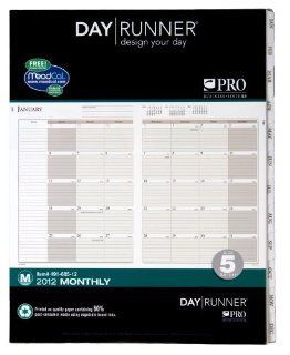 Day Runner PRO Recycled Monthly Planning Pages, 8 1/2 x 11 Inches, 2012 (491 685) : Appointment Book And Planner Refills : Office Products