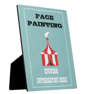 CUSTOM Carnival Table Signs Photo Plaques