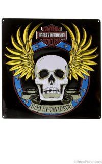 #2010751 Ande Rooney Harley Davidson H D Spade Skull Metal Sign   Decorative Signs