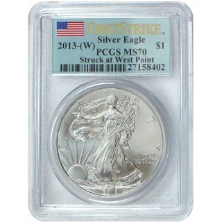 2013 (W) American Silver Eagle FIRST STRIKE Dollar Coin (Struck at West Point). PCGS Graded MS70.: Everything Else