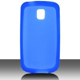 Blue Soft Silicon Skin Case Cover for LG P509 Optimus T: Cell Phones & Accessories