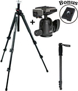 Manfrotto 190XPROB 494RC2 Tripod/Head Kit with a Monopod and a Bonus Quick Release Plate for the RC2 Rapid Connect Adapter : Camera & Photo