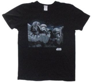 Star Wars Mount Rushmore Darth Vader Boba Fett Storm Trooper Licensed Graphis T Shirt   Medium: Clothing