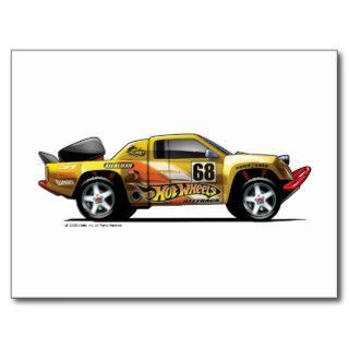 Hot Wheels Yellow Pick Up Postcards