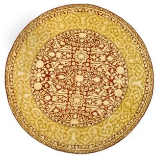 Safavieh Silk Road Maroon and Ivory 3 ft. 6 in. x 3 ft. 6 in. Round Area Rug SKR213G 4R