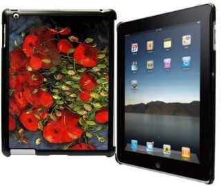 Rikki KnightTM Van Gogh Art Red Poppies Design Black Snap on Case for Apple iPad 2   The New iPad (3rd Generation)   iPad 4 Computers & Accessories