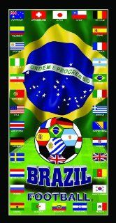 Mexico and Ecuador Soccer World Cup Team Flag Soccer World Cup 2014 Soccer Wonder Beach Towel  