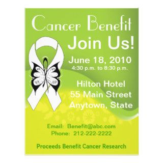 Personalize Lung Cancer Fundraising Benefit Custom Flyer