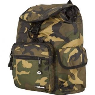 YAK PAK Camo Drawstring Backpack: Clothing