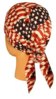 No Tail Stars & Stripes USA American Flag Skull Cap Bandana: Clothing