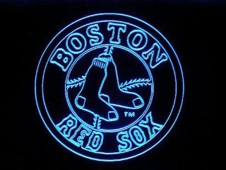MLB   Boston Red Sox Team Logo Neon Light Sign  Baseballs  Sports & Outdoors